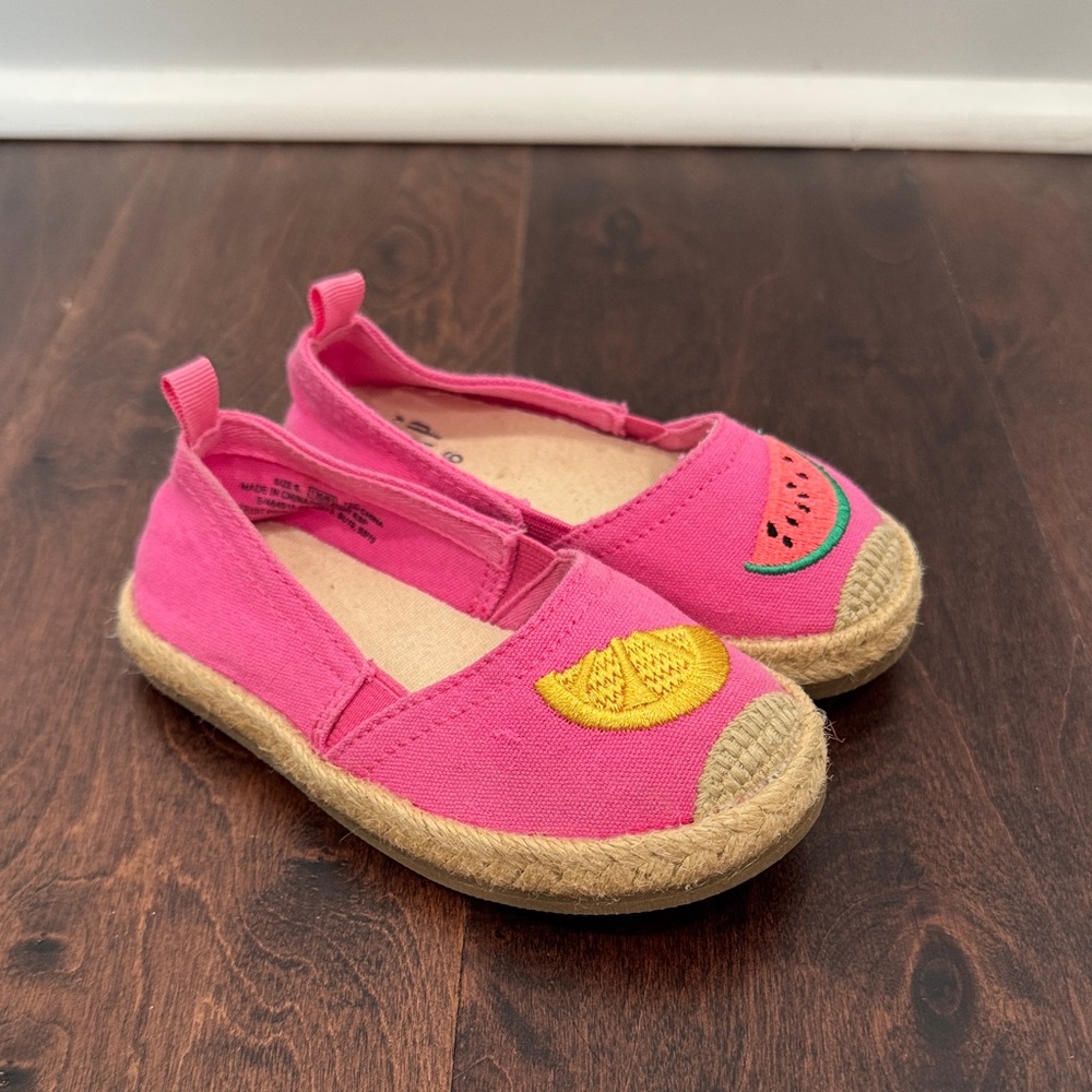 NEW GAP Baby Girls Espadrilles Shoes Slip On Casual Party Cute Summer Luau Pink